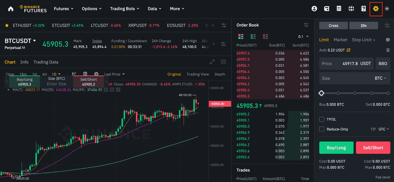 Binance Interface